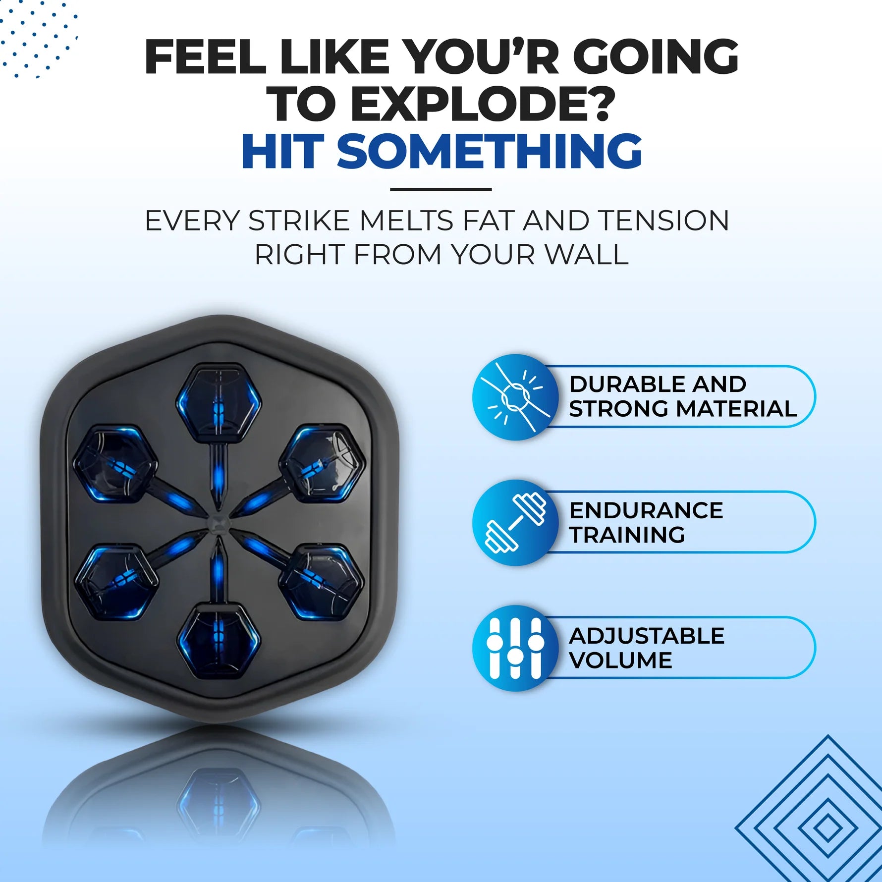CalmStrike PRO: The Smart Music Boxing Pad for Stress & Anxiety Relief